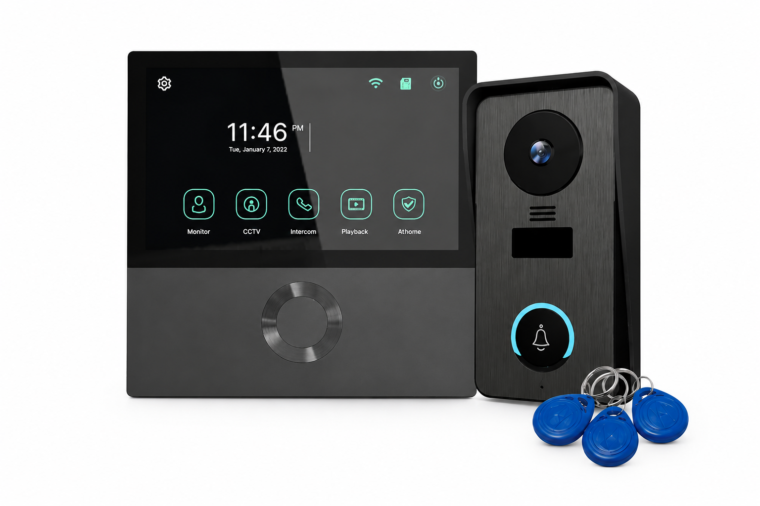 Moes MOMYHOME-WM7 Kit Videoporteiro WiFi 7 4 Fios - Vista frontal