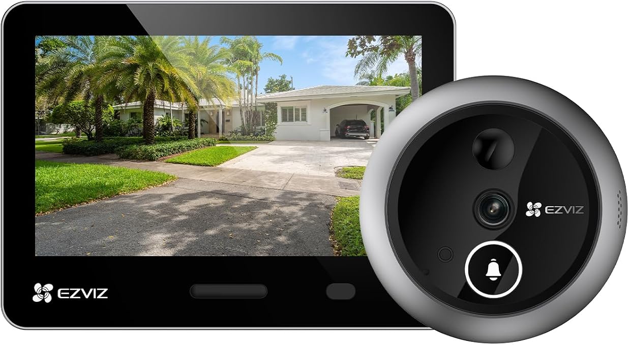 EZVIZ EP4 Silver - Olho Mágico Digital 4K com ecrã tátil 5.5 polegadas
