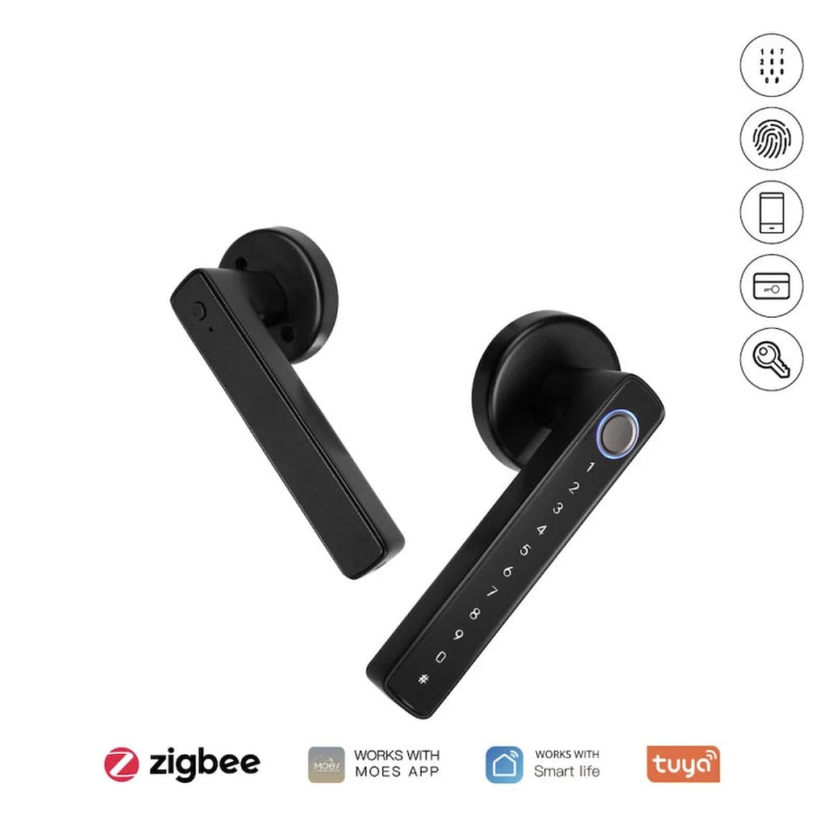 MOES ZA2L1 - Fechadura Handle Inteligente Zigbee Preto