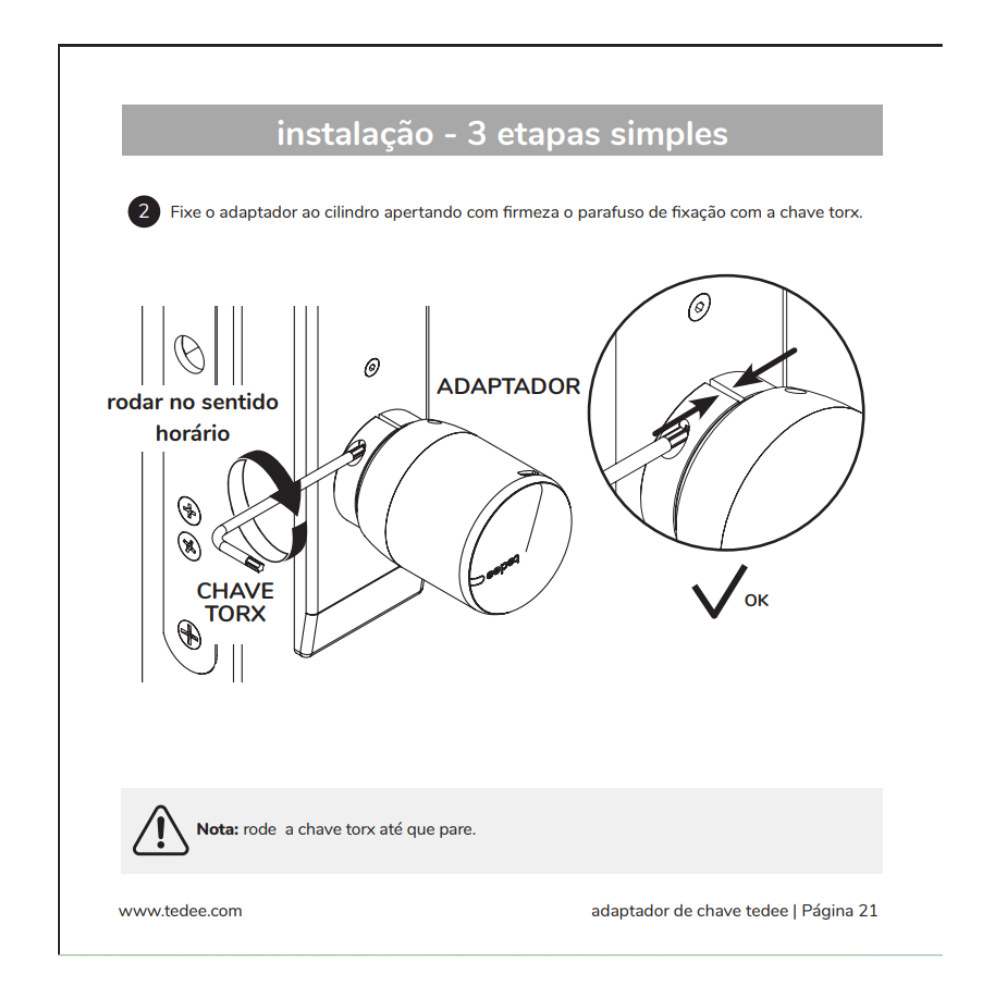 O adaptador Tedee é compatível com diversos cilindros europeus, permitindo instalar uma fechadura inteligente sem trocar todo o cilindro. Com ele, é possível modernizar o sistema de fecho e ainda utilizar as chaves tradicionais quando necessário.