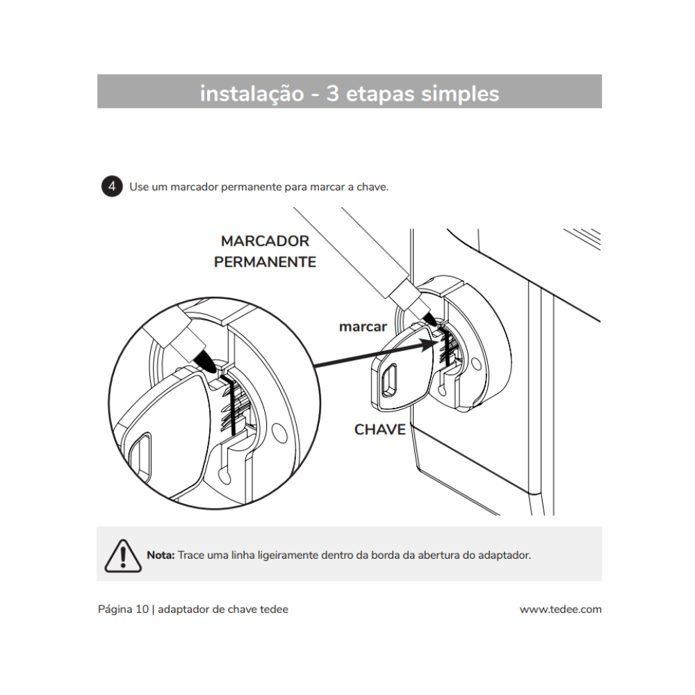 O adaptador Tedee é compatível com diversos cilindros europeus, permitindo instalar uma fechadura inteligente sem trocar todo o cilindro. Com ele, é possível modernizar o sistema de fecho e ainda utilizar as chaves tradicionais quando necessário.