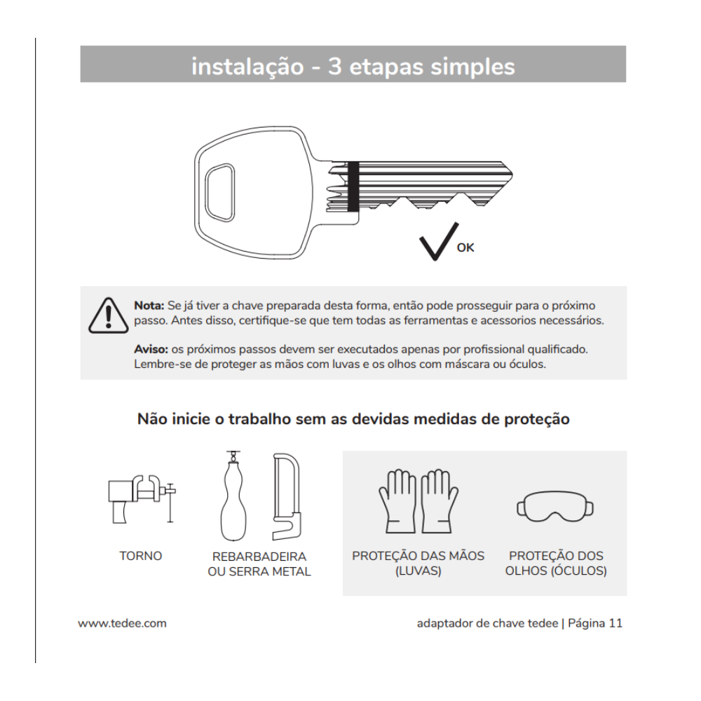 O adaptador Tedee é compatível com diversos cilindros europeus, permitindo instalar uma fechadura inteligente sem trocar todo o cilindro. Com ele, é possível modernizar o sistema de fecho e ainda utilizar as chaves tradicionais quando necessário.
