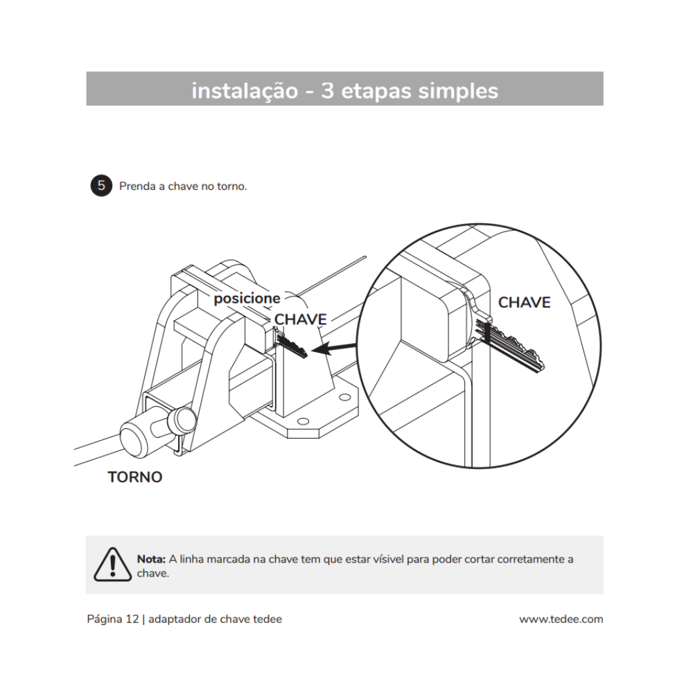 O adaptador Tedee é compatível com diversos cilindros europeus, permitindo instalar uma fechadura inteligente sem trocar todo o cilindro. Com ele, é possível modernizar o sistema de fecho e ainda utilizar as chaves tradicionais quando necessário.