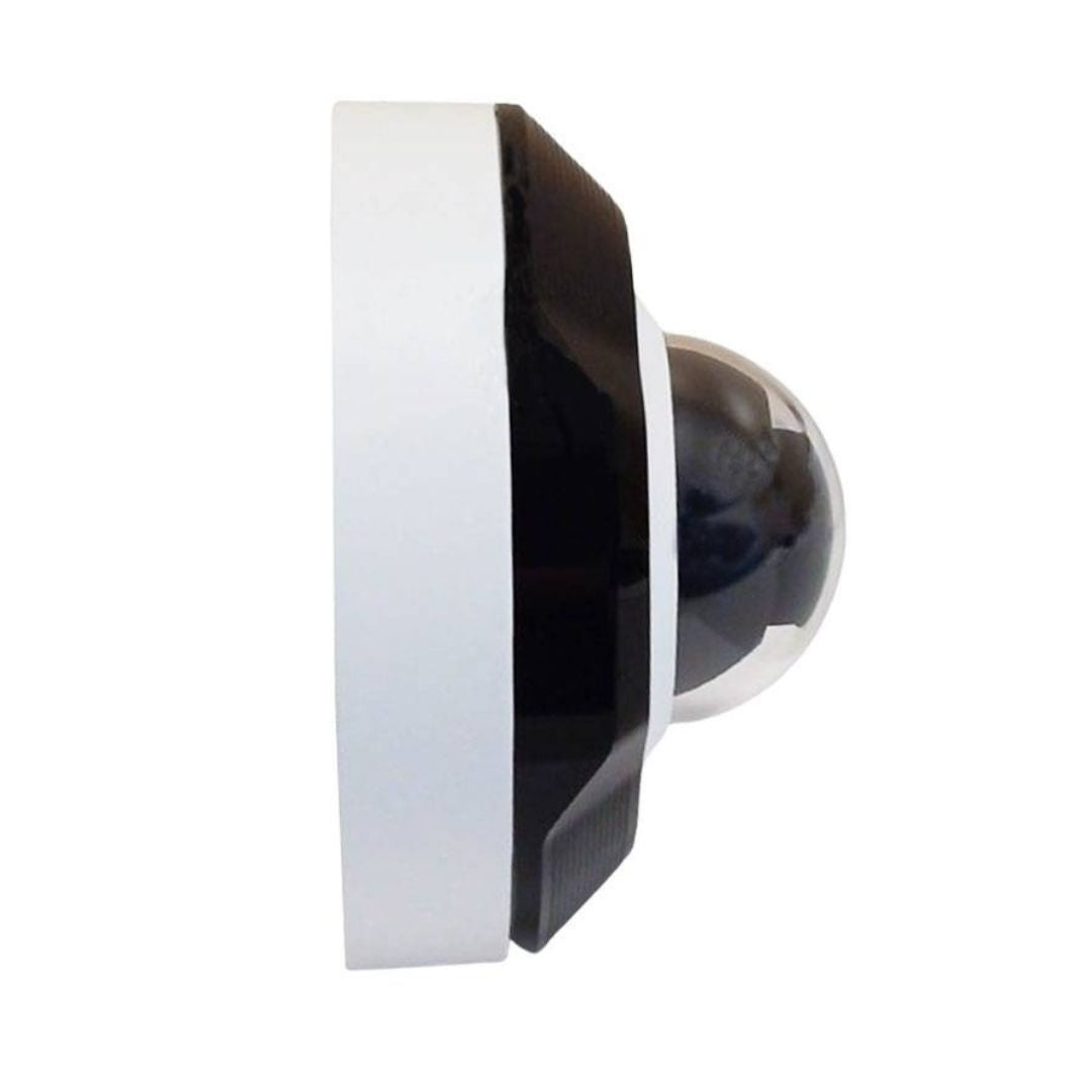 Câmara de videovigilância compacta, resolução 8MP, PoE, com captura de imagem e sistema automático de detecção de intrusão e roubo SADIR.