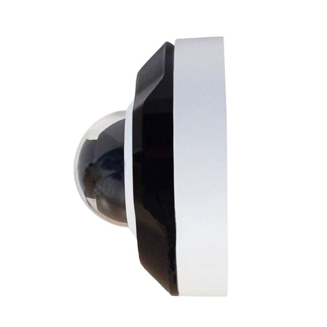 Câmara de videovigilância compacta, resolução 8MP, PoE, com captura de imagem e sistema automático de detecção de intrusão e roubo SADIR.