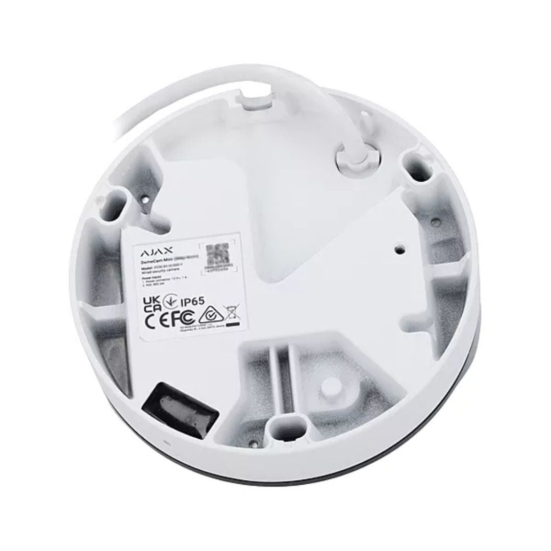 Câmara de videovigilância compacta, resolução 8MP, PoE, com captura de imagem e sistema automático de detecção de intrusão e roubo SADIR.