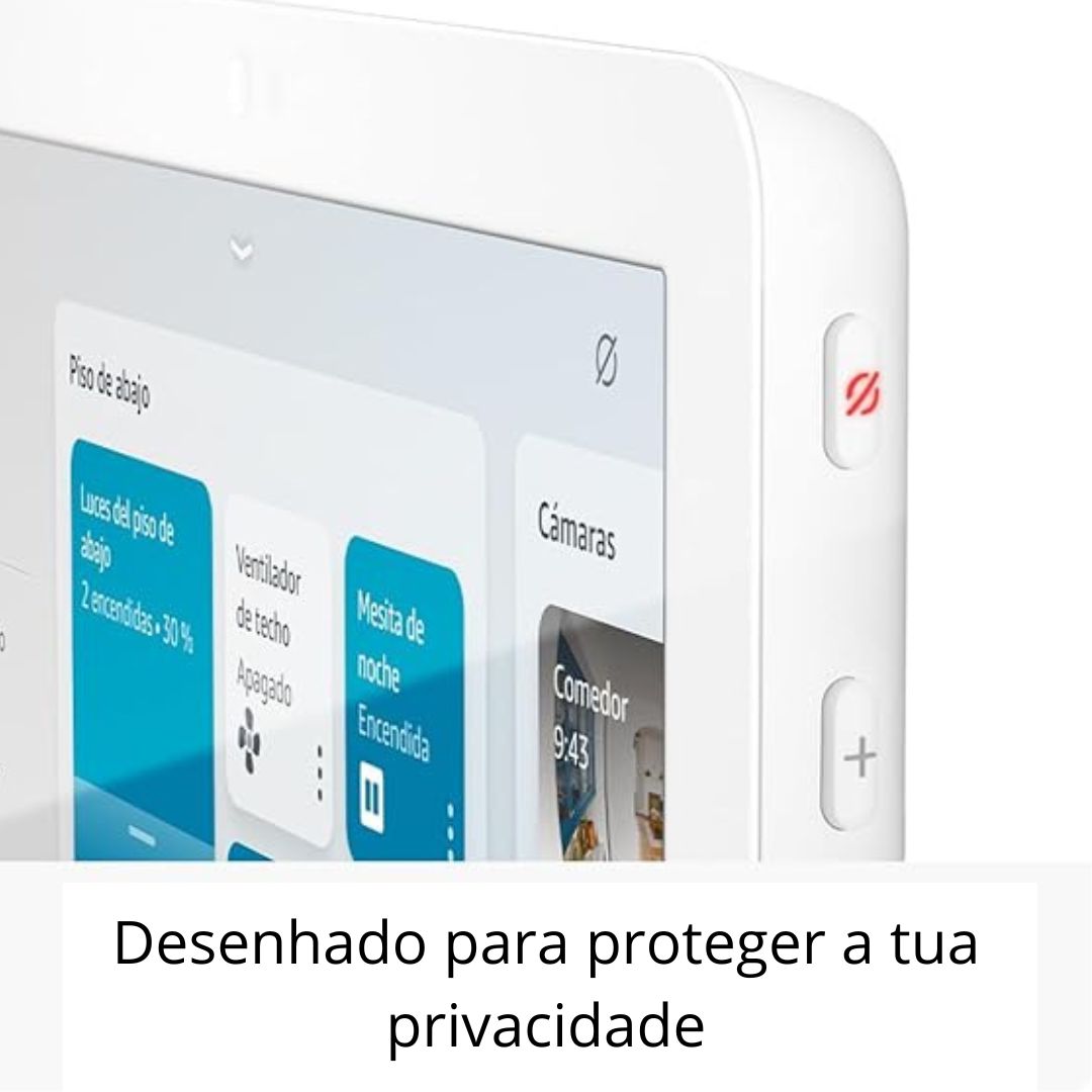 O Echo Hub é um painel Alexa revolucionário, concebido para simplificar a gestão dos dispositivos da tua casa digital.