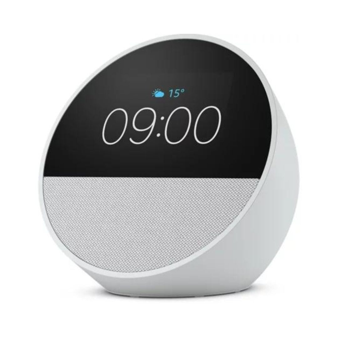 O Echo Spot é um despertador inteligente com Alexa e som de alta qualidade. Ideal para música e controle de dispositivos inteligentes. Compra já em Smartify.pt.