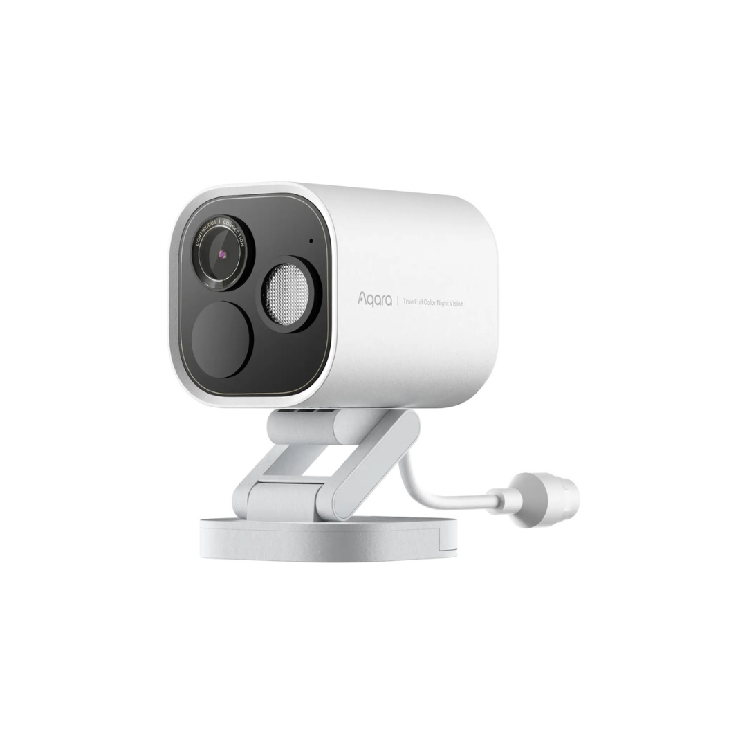 Câmara IP Aqara com hub Zigbee, Thread e Matter, deteção por IA local e integração com HomeKit, Google Home e Alexa para vigilância avançada interior e exterior