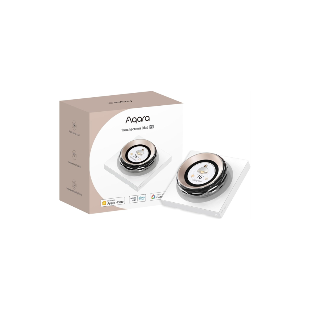 O Touchscreen Dial V1 EU da Aqara combina um dial rotativo ecrã táctil de 1,32″, oferecendo controlo preciso e intuitivo dos seus dispositivos inteligentes.