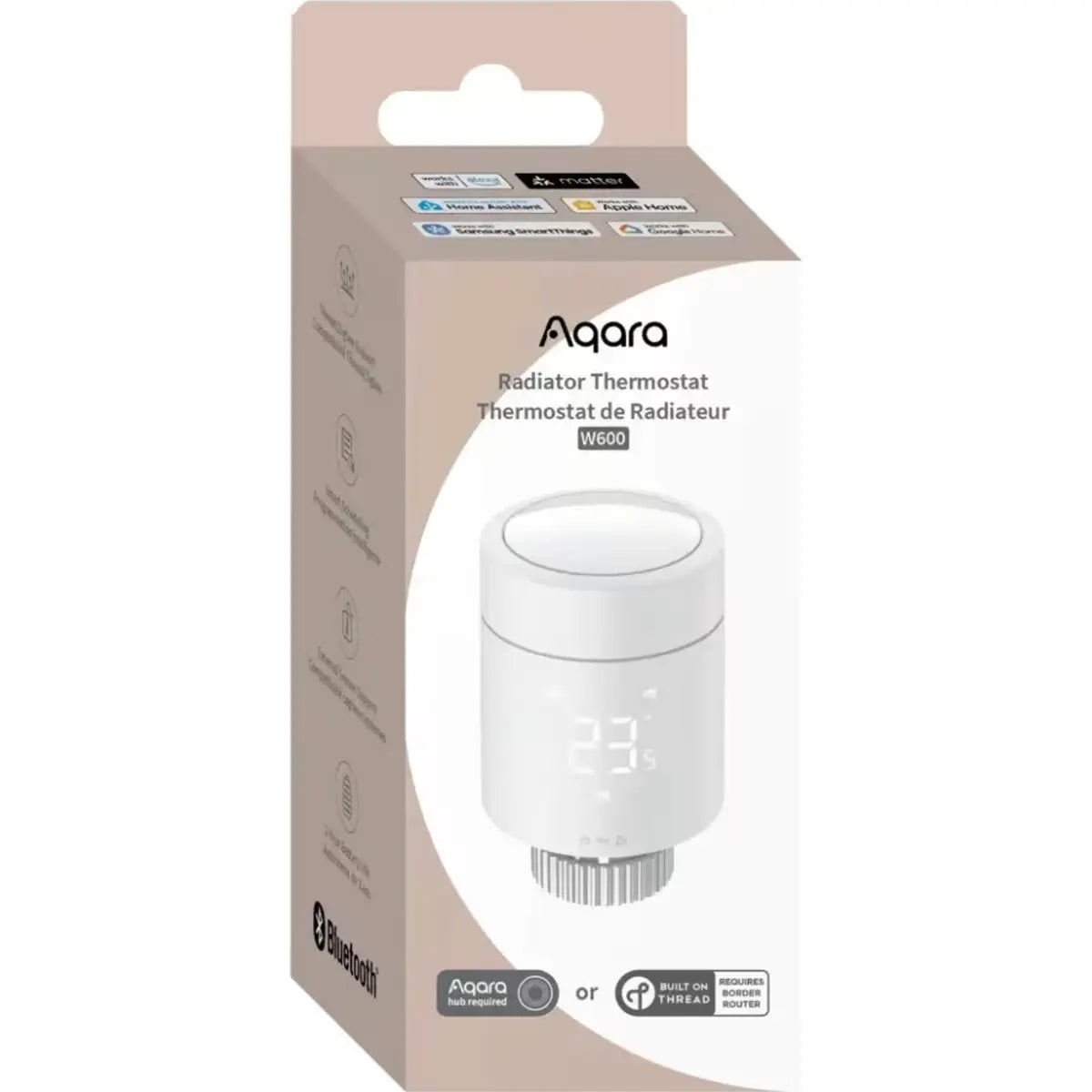 A Aqara W600 é uma cabeça de válvula termostática inteligente de última geração, concebida para modernizar os seus radiadores de água quente. Substituindo o manípulo tradicional, este dispositivo oferece um controlo de temperatura ultra-preciso por divisão, elevando o conforto da sua casa enquanto reduz significativamente o consumo de energia.