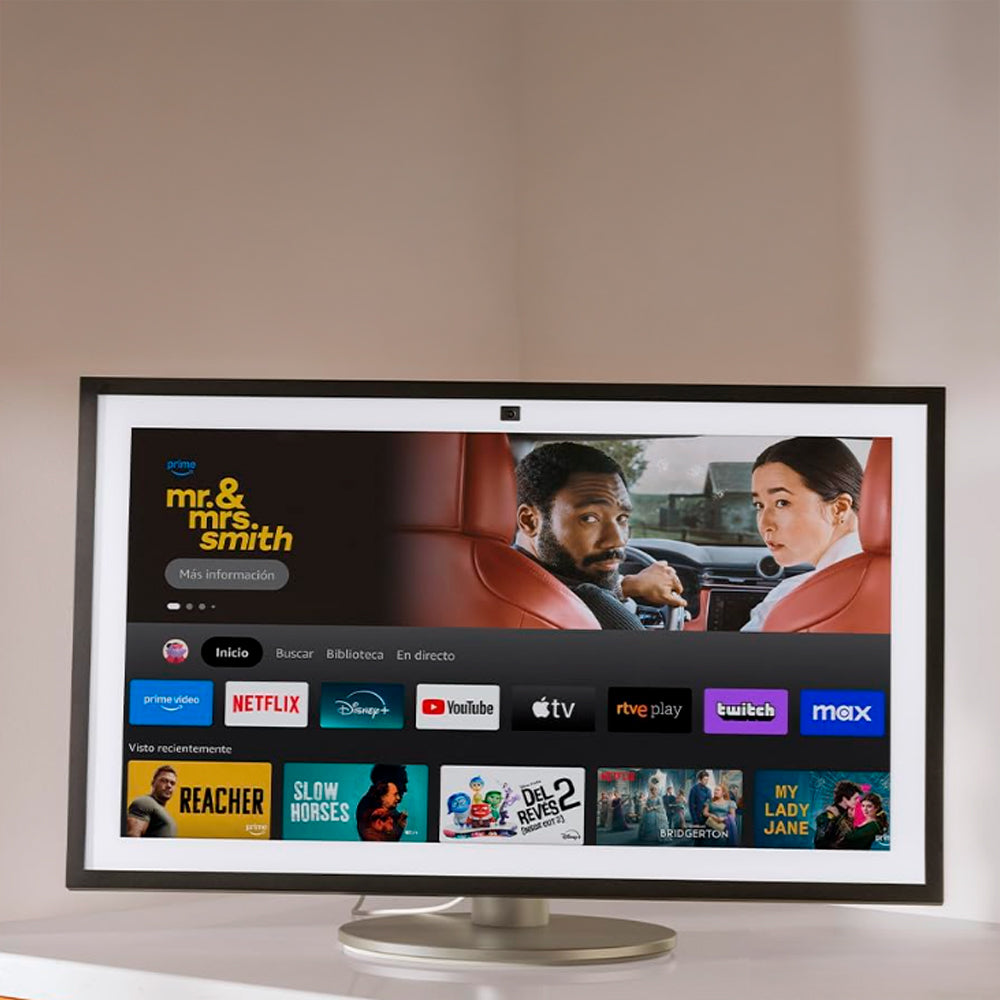 O Amazon Echo Show 21 é um assistente inteligente com tela grande, controle por voz, conectividade avançada e funções para casa inteligente e videochamadas.
