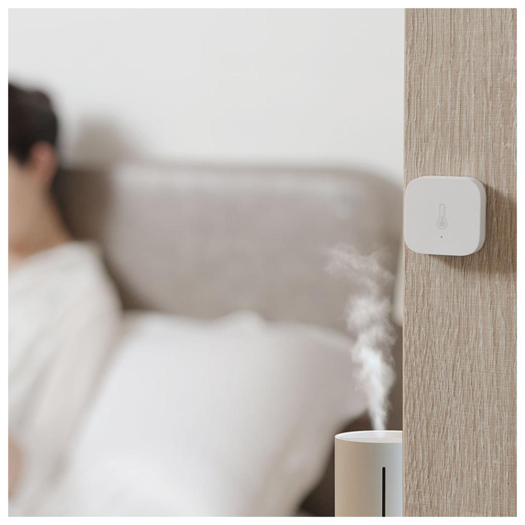 Sensor de temperatura e humidade Aqara: moderno design combina combinando com decoração