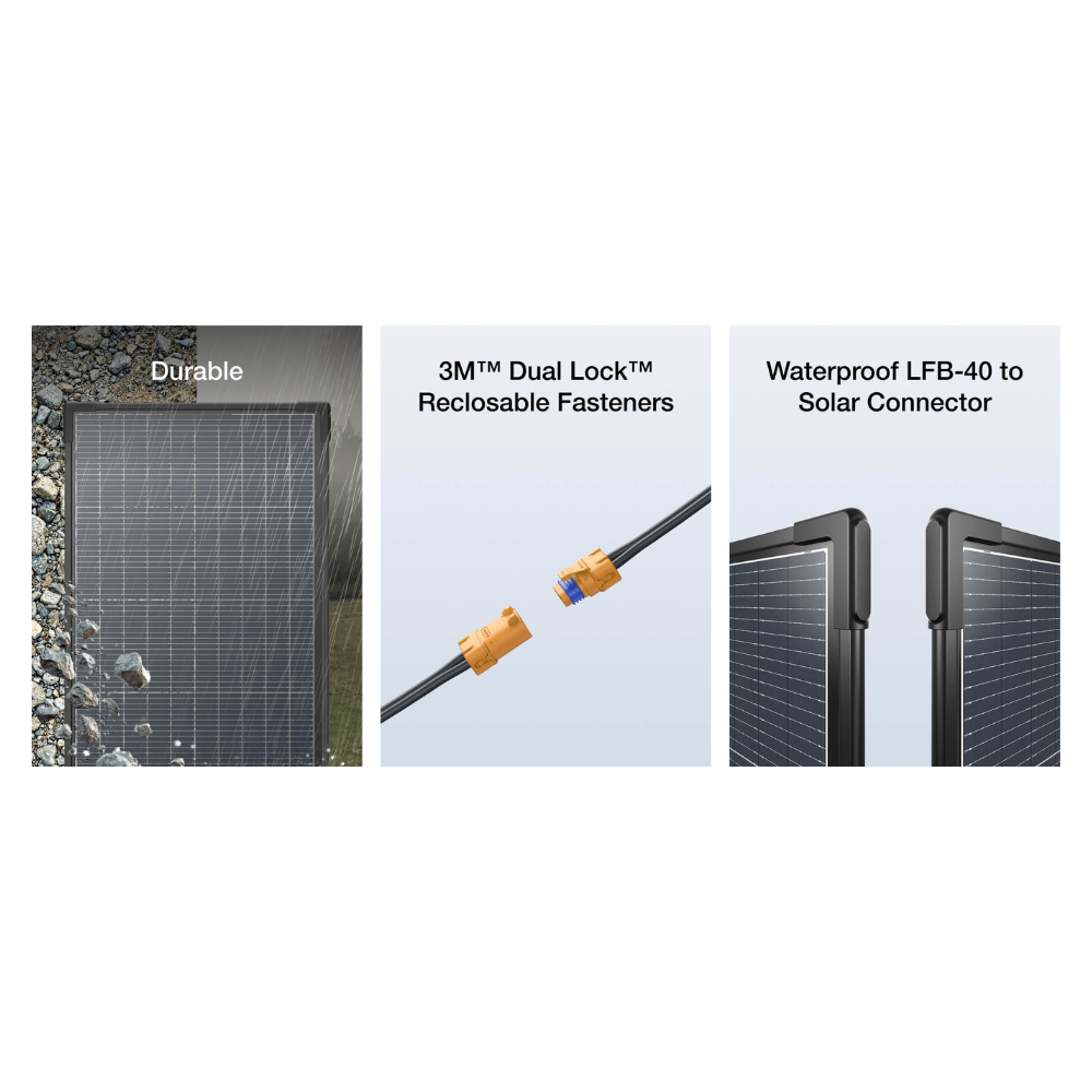 Ecoflow 2x Paineis Solares Rígidos 130W - RVMax 130w (2 peças)