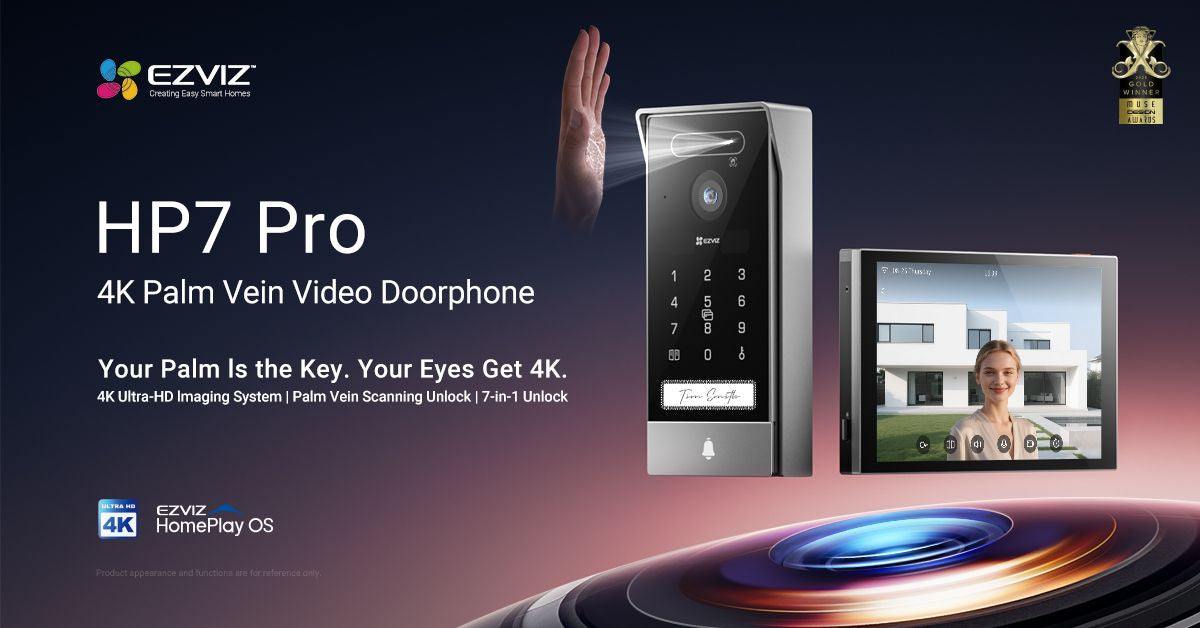 O EZVIZ HP7 Pro é um sistema de videoporteiro inteligente de última geração que combina imagem 4K Ultra HD, reconhecimento biométrico avançado e um ecrã tátil de 8” que funciona como centro de controlo doméstico. Desenvolvido para moradias modernas, permite acessos seguros, sem contacto e totalmente personalizáveis.