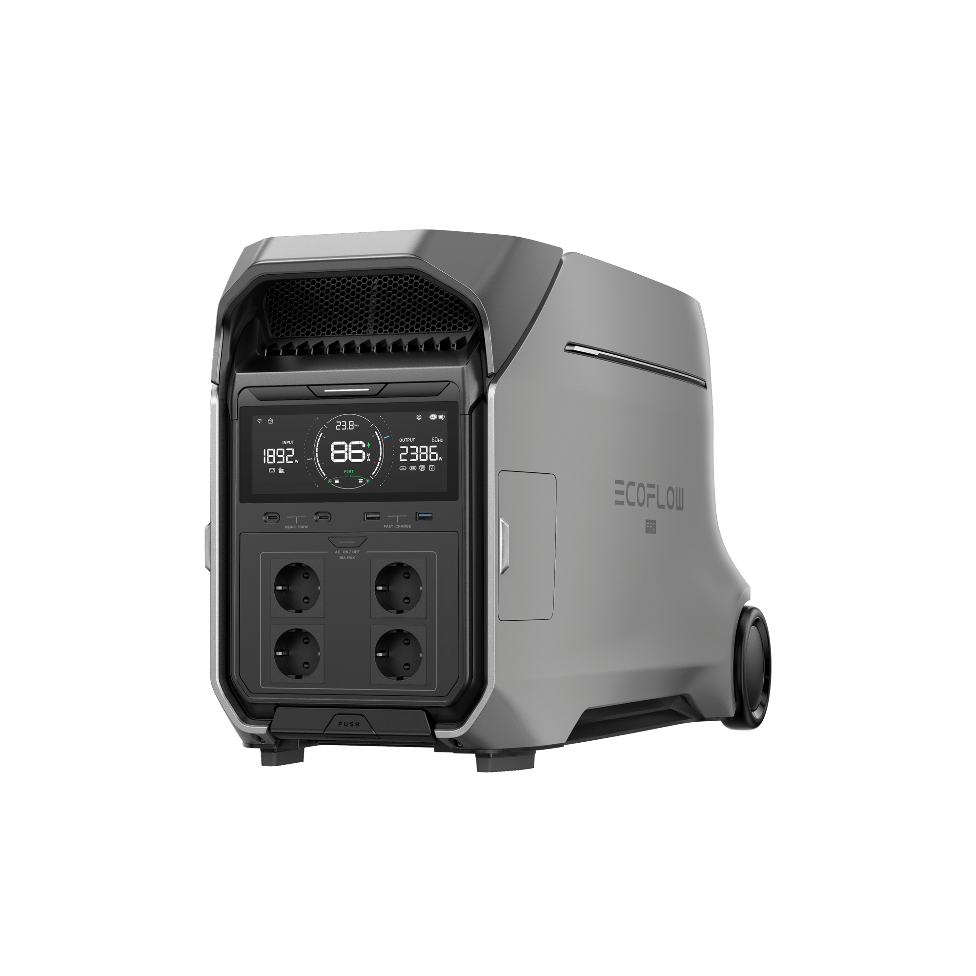 EcoFlow Delta 3 Pro Gerador Portátil 4096Wh - vista frontal do produto