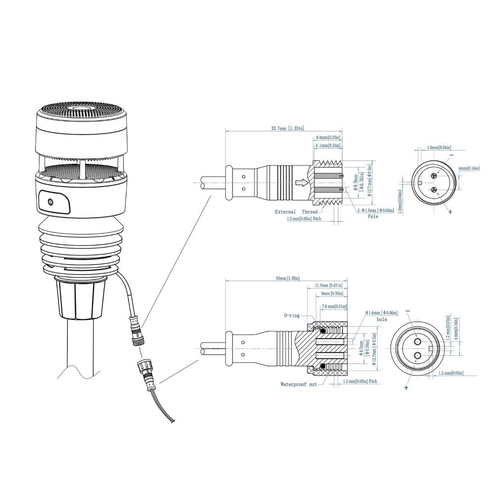 La Ecowitt WS90 Powered by Shelly es una estación meteorológica inteligente 7-en-1, compacta y robusta, diseñada para el monitoreo meteorológico avanzado y continuo en entornos residenciales y profesionales.