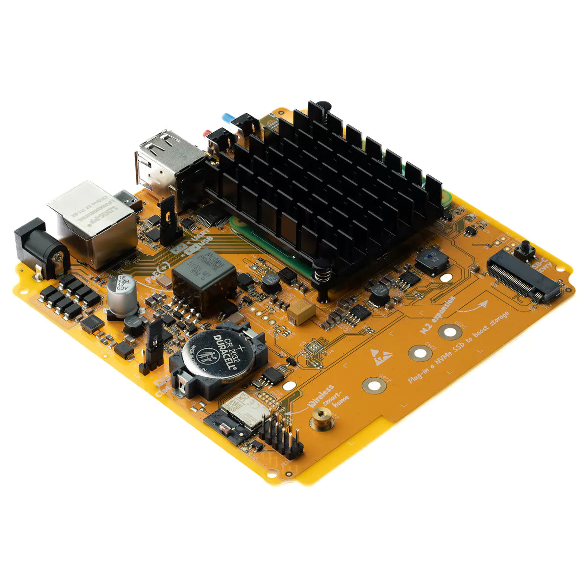 O Home Assistant Yellow PoE é um hub de automação residencial potente e flexível, concebido para executar o Home Assistant de forma local, privada e segura. Baseado no Raspberry Pi Compute Module 4 ou 5, oferece uma solução profissional para casas inteligentes, com suporte nativo a Zigbee, preparação para Thread e Matter e alimentação via PoE+.