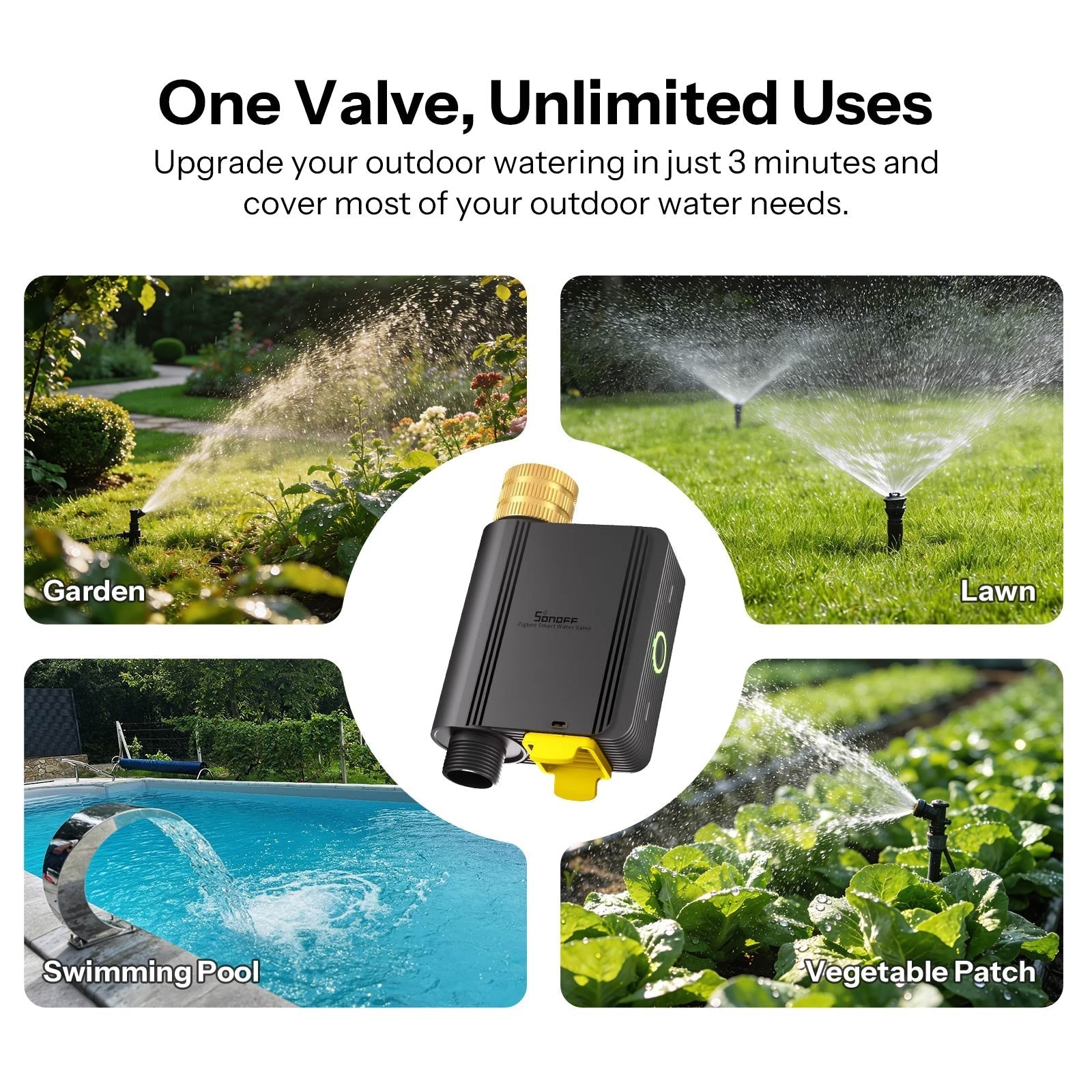 Sonoff Hydro ONE Lite SWV-ZNE - Válvula Rega Inteligente Zigbee - testSmartify - Casa Inteligente - Smart Home