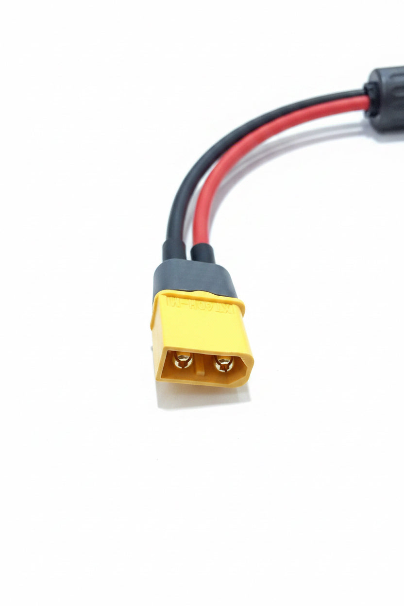 Adaptador XT60 para MC4 - Detalhe do conector XT60 macho