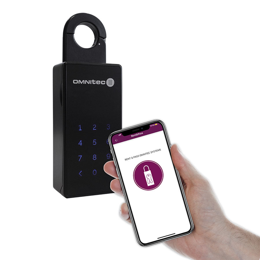 Omnitec KeySafe Keychain Lock inteligente a través de PIN o código Bluetooth