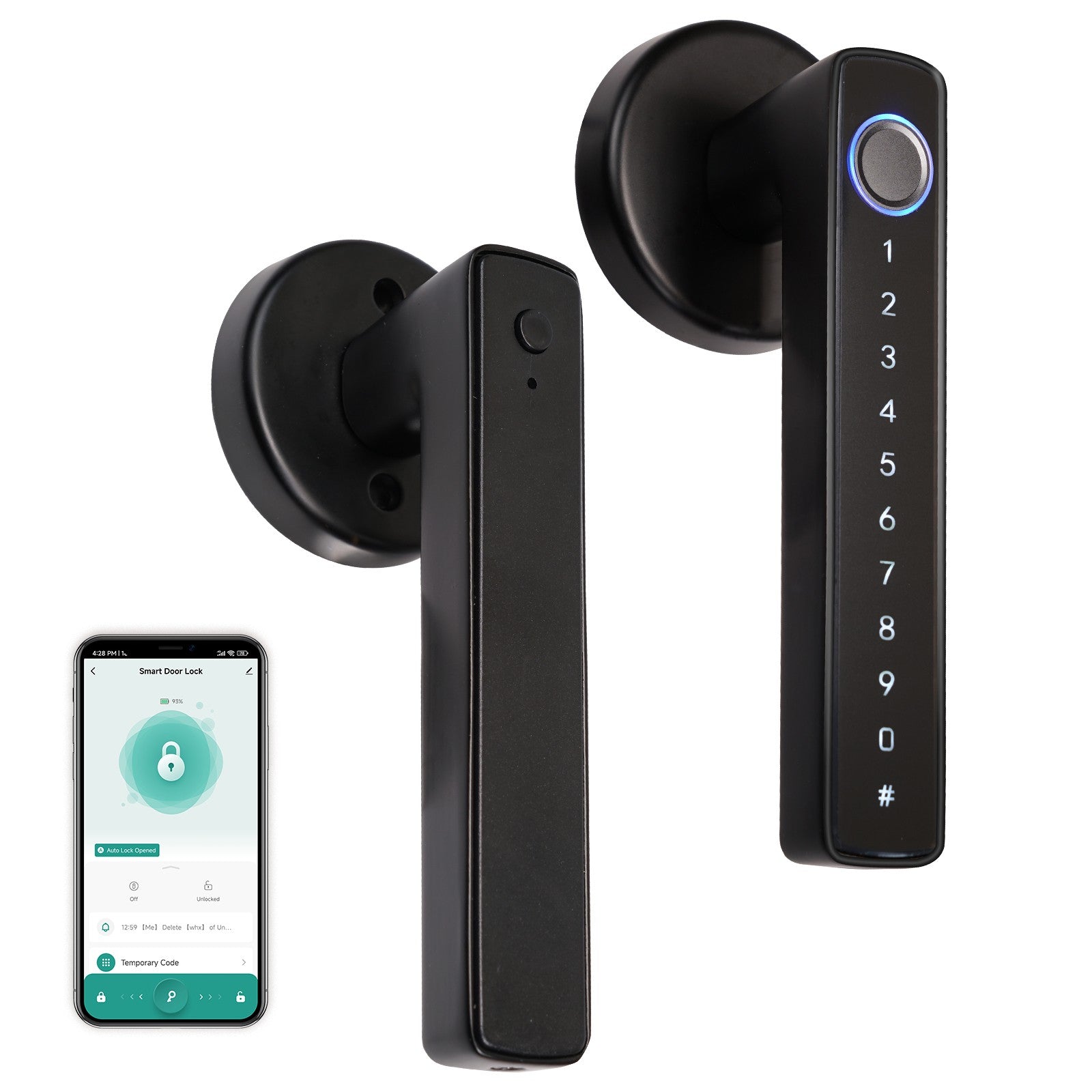 Fechadura inteligente Moes Bluetooth com código e biometria