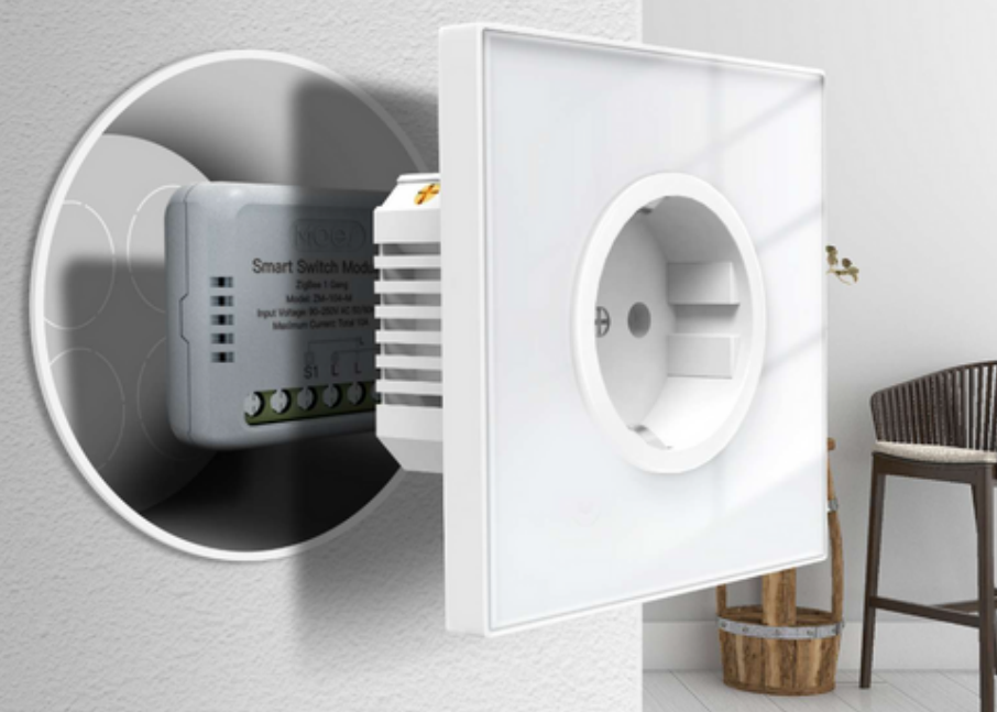 Instalação módulo dimmer Moes na caixa da parede