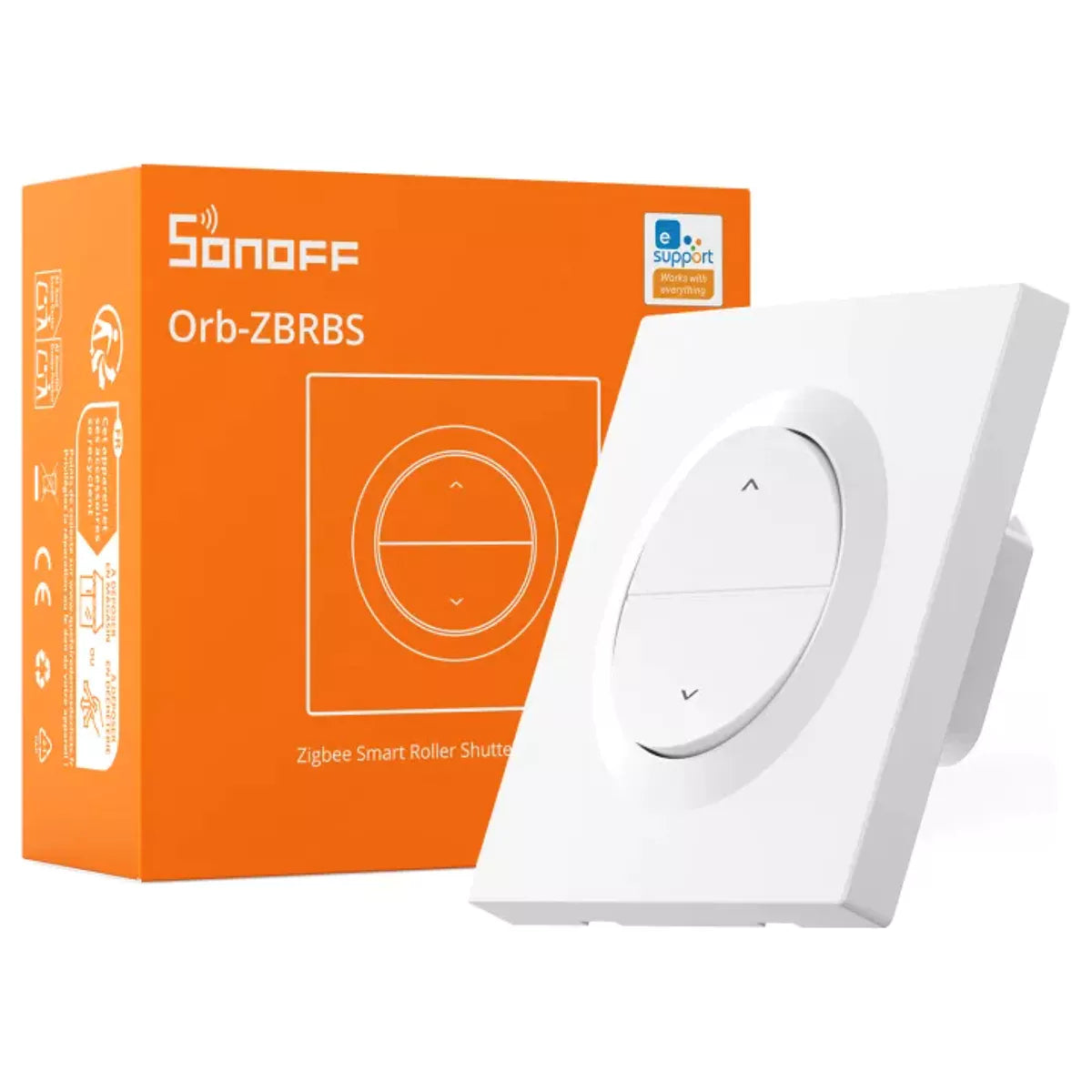 O SONOFF Orb-ZBRBS é um interruptor de parede inteligente da série Fusion, concebido para automatizar estores motorizados AC. Com controle preciso por percentagem, agendamento e automações locais de baixa latência, permite operar os estores pelo smartphone, assistentes de voz ou botões físicos. Compatível com hubs Zigbee e integrado com plataformas como Home Assistant (ZHA/Zigbee2MQTT) e eWeLink, funciona também como repetidor Zigbee, ampliando a cobertura da sua rede doméstica. Compacto e elegante, encaixa