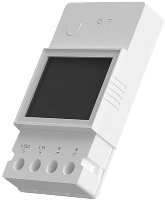 Sonoff POW Elite POWR316D terminais de ligação e ecrã LCD