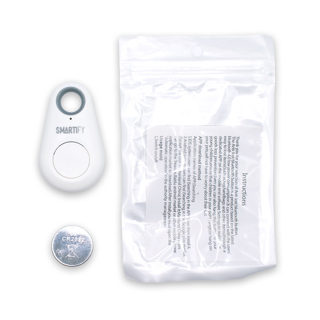 Porta-chaves anti-perda Bluetooth - Branco - Smartify - Casa Inteligente - Smart Home - Domotica - Casas Inteligentes