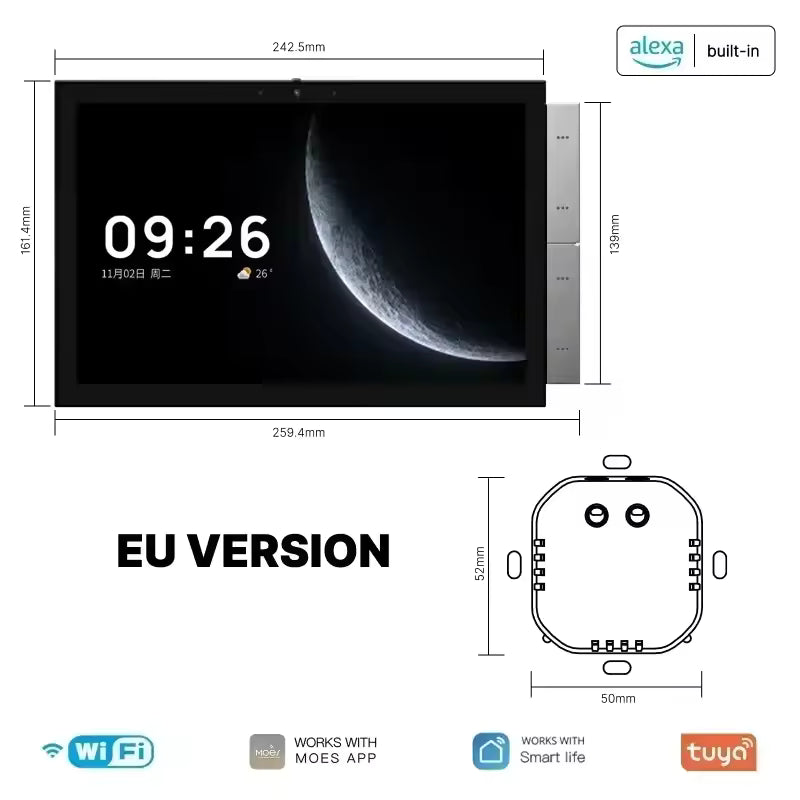 Smartify 10" WiFi Zigbee Alexa Steuerungsbedienfeld