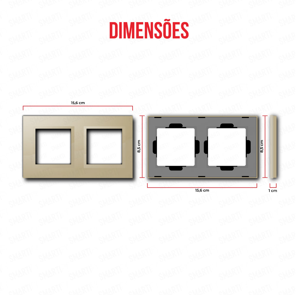 Smartify vPRO Espelho Duplo (Moldura + Moldura) Dourado - SYPE20000DR