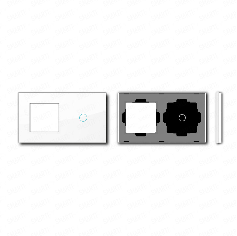 Smartify vPRO Espelho Duplo (Moldura + 1 botão) Branco - SYPE20001BR