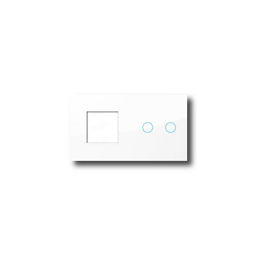 Smartify vPRO Espelho Duplo (Moldura + 2 botões) Branco - SYPE20002BR