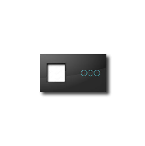 Smartify vPRO Espelho Duplo (Moldura + Dimmer) Preto - SYPE2001DPR