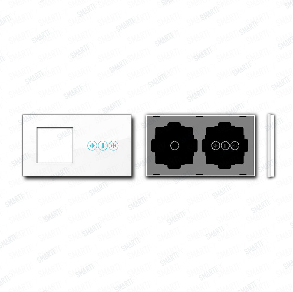Smartify vPRO Espelho Duplo (moldura + cortinas) Branco - SYPE200CTBR – pontos de vista de espelho compacto com acabamento em vidro temperado.