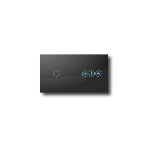 Smartify vPRO Espelho Duplo (1 botão + Cortinas) Preto - SYPE201CTPR