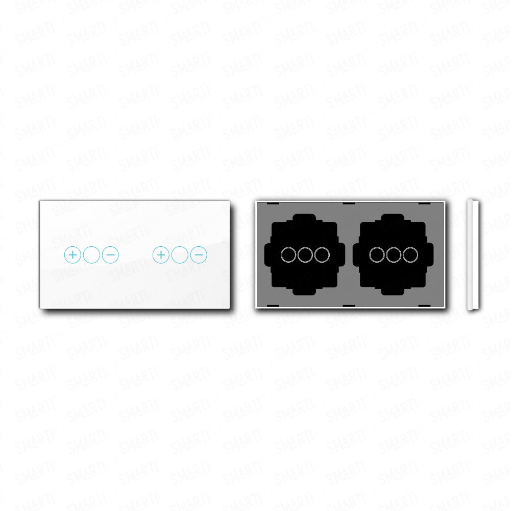 Smartify vPRO Espelho Duplo (Dimmer + Dimmer) Branco - SYPE21D1DBR
