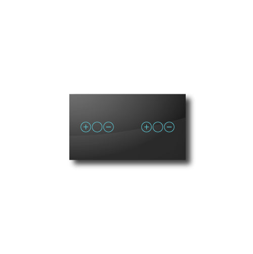 Smartify vPRO Espelho Duplo (Dimmer + Dimmer) Preto - SYPE21D1DPR