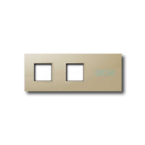 Smartify vPRO Espelho Triplo (Moldura + Moldura + Dimmer) Dourado - SYPE300001DDR