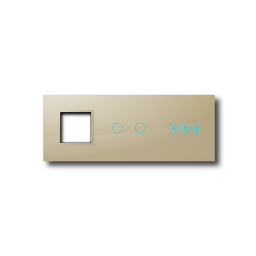 Smartify vPRO Miroir Triple (Cadre + 2 boutons + Stores) Doré - SYPE30002ESDR