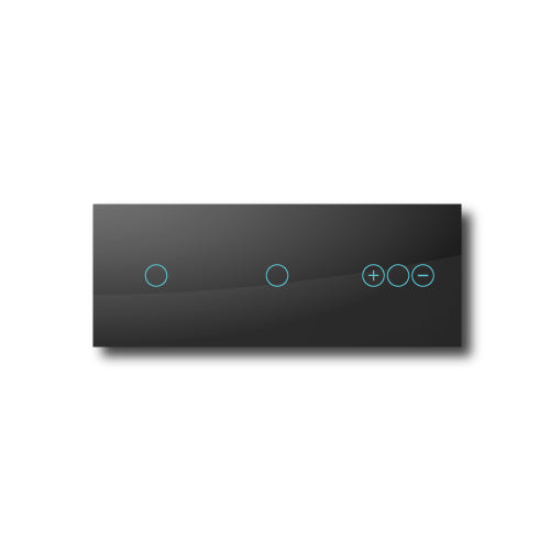 Smartify vPRO Espelho Triplo (1 botão + 1 botão + Dimmer) Preto - SYPE301011DPR