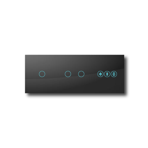 Smartify vPRO Espelho Triplo (1 botão + 2 botões + Estores) Preto - SYPE30102ESPR