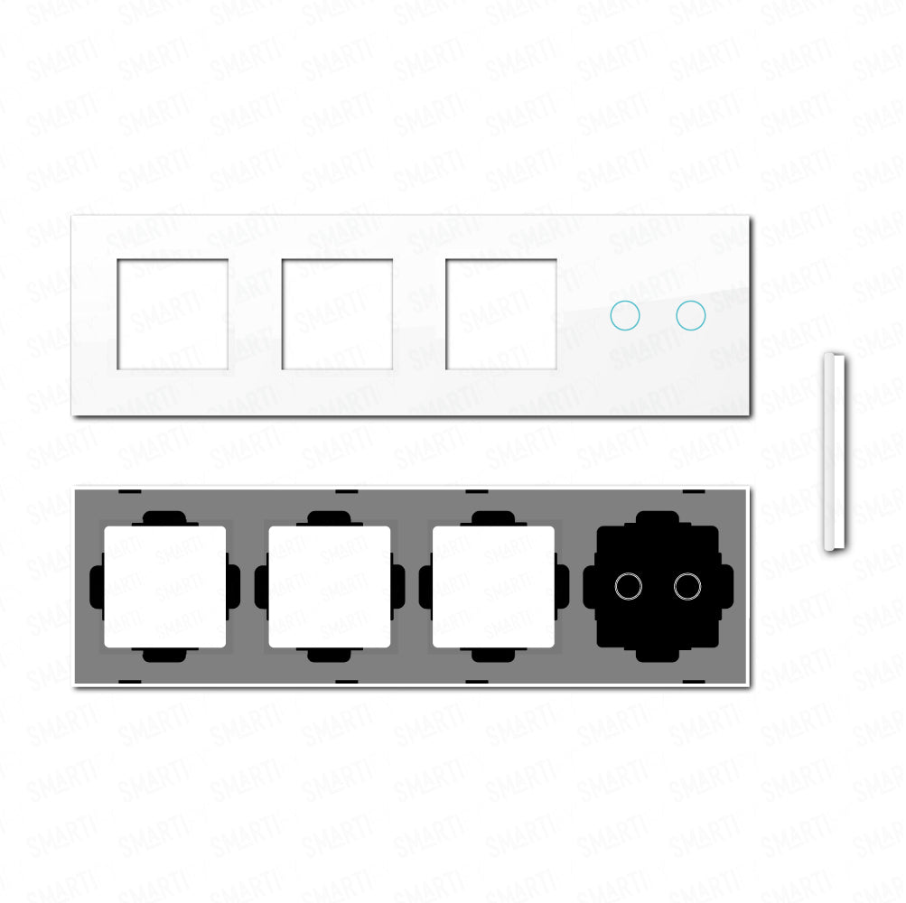 Smartify vPRO Espelho Quadruplo (Moldura + Moldura + Moldura + 2 botões) Branco - SYPE400000002BR