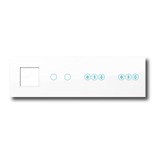 Smartify vPRO Espelho Quadruplo (Moldura + 2 botões + Estores + Estores) Branco - SYPE40002ESESBR