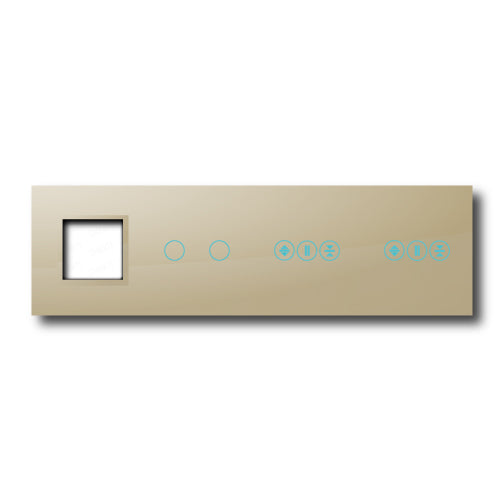 Smartify vPRO Espelho Quadruplo (Moldura + 2 botões + Estores + Estores) Dourado - SYPE40002ESESDR
