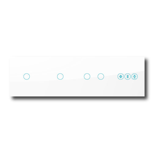 Smartify vPRO Espelho Quadruplo (1 botão + 1 botão + 2 botões + Estores) Branco - SYPE4010102ESBR