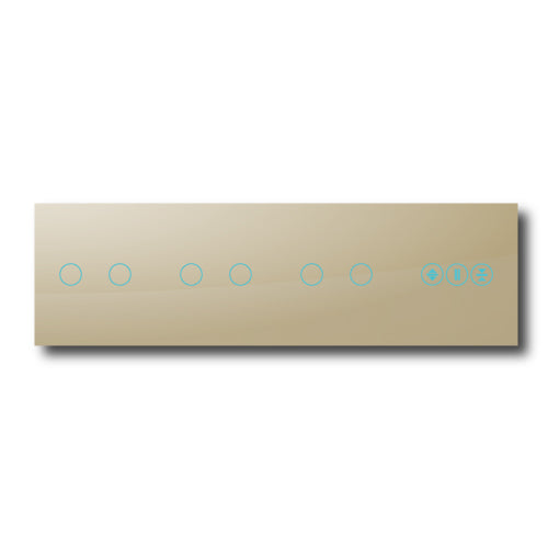 Smartify vPRO Specchio Quadro (2 pulsanti + 2 pulsanti + 2 pulsanti + Tende) Dorato - SYPE4020202ESDR