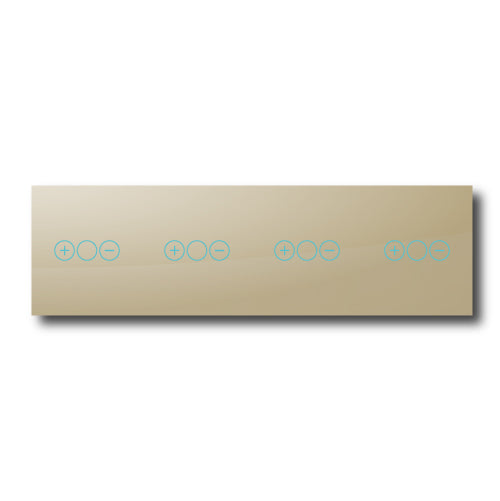 Smartify vPRO Specchio Quadro (Dimmer + Dimmer + Dimmer + Dimmer) Oro - SYPE41D1D1D1DDR