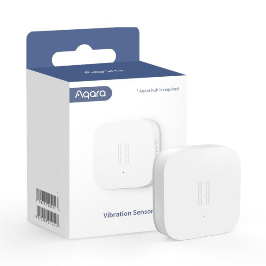 Sensor de vibração zigbee Aqara: caixa